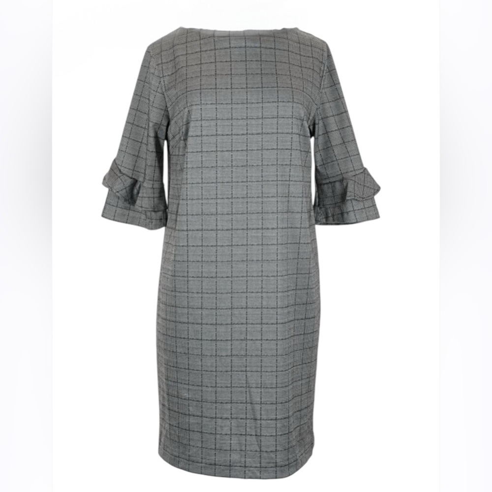Banana Republic Black White Houndstooth Dress Size 10